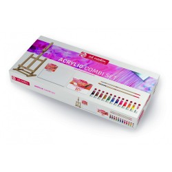 Набір акрилових фарб, ArtCreation, Combiset, 12*12мл, мольберт, полотно 24х30, пензлі 2шт, Royal Tal