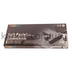 Пастель суха, проф., м'яка, ВУГІЛЛЯ, квадр., MP-12С, MUNGYO