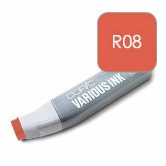 Copic чорнило для маркерів Various Ink, #R-08 Vermilion (Яскраво-червоний)