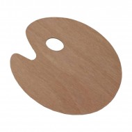 Палітра дерев'яна, овальна, 25х30см., (товщина 3мм.)(18445), D.K.ART & CRAFT