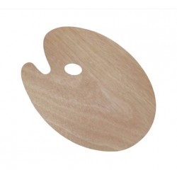 Палітра дерев'яна, овальна, 30х40см., (товщина 3мм.)(18444), D.K.ART & CRAFT