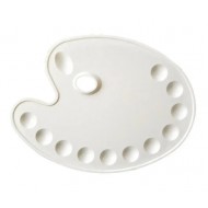 Палітра пластикова овальна, з лунками, (27х35 см.) (18420), D.K.ART & CRAFT Палітра пластикова овальна, з лунками, (27х35 см.) (18420), D.K.ART & CRAFT