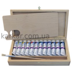 Набір акрилових фарб, Ладога, 12 * 18 мл., дерево