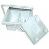 Пензлемийка пластикова з кришкою (13х13х9см), (15018), D.K.ART & CRAFT