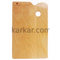 Палітра дерев'яна, прямокутна,ергономічна, промаслена, 20*30см, ROSA