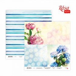 Папір для скрапбукінгу „Floral Poem“ 16, двосторонній, 30,48х30,48см, 200г/м2, ROSA TALENT Папір для скрапбукінгу „Floral Poem“ 16, двосторонній, 30,48х30,48см, 200г/м2, ROSA TALENT