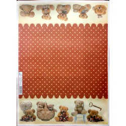 Папір для декупажу, Ведмедики-2, 30*40см, 60г/м2, 02546