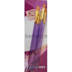 Набір пензлів 7009, синтетика плос. 5шт., KOLOS Набір пензлів 7009, синтетика плос. 5шт., KOLOS