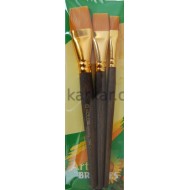 Набір синтетики, 7064, 3 плоских пензля, KOLOS