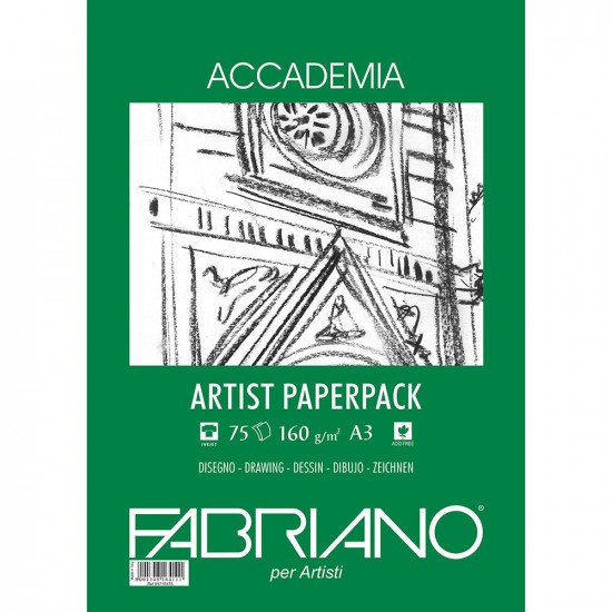Fabriano папір для рисунку Accademia А3 (29.7*42 см) 160 г/м2,  дрібне зерно