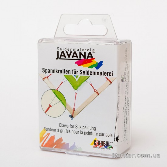 Когти "2- зубец"для натяжки шёлка(острые,нерж.) Javana (24шт.)