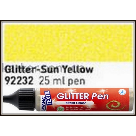 Краска EFFEKT COLOR "Glitter Pen" по текстилю и коже Javana 25 мл ЖЕЛТЫЙ СВЕТЛЫЙ
