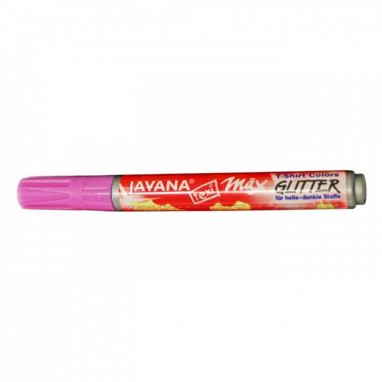 Маркер для светлой и темной ткани (2-4 мм) JavanaTex Glitter (стирка 40*) РОЗОВЫЙ