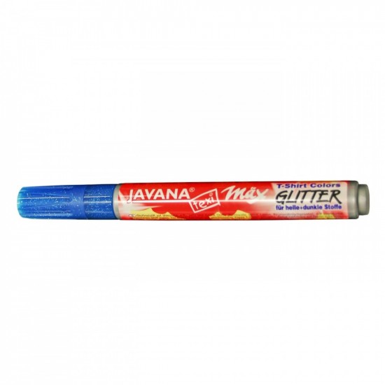 Маркер для светлой и темной ткани (2-4 мм) JavanaTex Glitter (стирка 40*) СИНИЙ