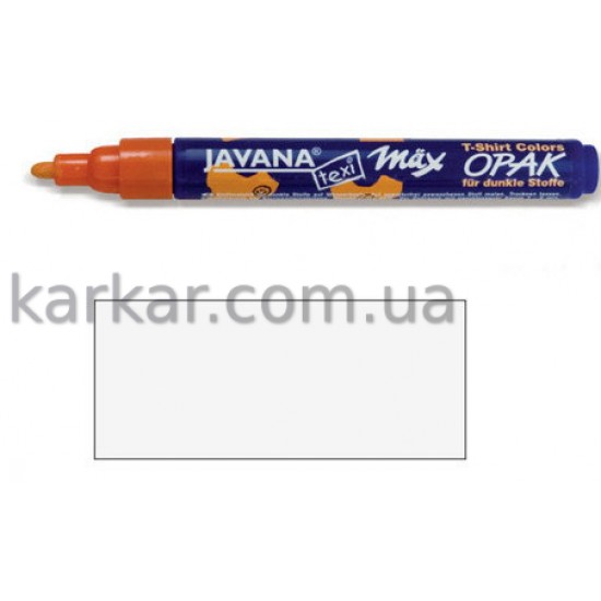 Маркер покрывной "Opak" для светлой и темной ткани (2-4 мм)Javana (стирка 40*) БЕЛЫЙ Маркер покрывной "Opak" для светлой и темной ткани (2-4 мм)Javana (стирка 40*) БЕЛЫЙ