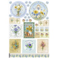 16.10 Декупажная карта(лазерн.печать)29,5х42 "Полевые цветы"