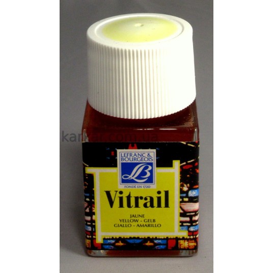 Lefranc фарба вітражна Vitrail 50 мл, #199 Lemon yellow (Лимонний)