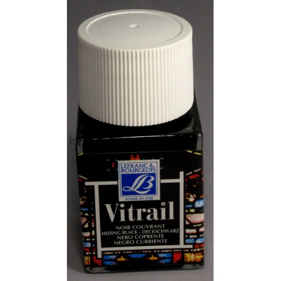 Lefranc фарба вітражна Vitrail 50 мл, #267 Hiding black (Чорний)