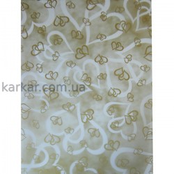 Велум напівпрозорий "Серця", Золотий, А4 (21х29,7см), 115г/м2, Heyda Велум напівпрозорий "Серця", Золотий, А4 (21х29,7см), 115г/м2, Heyda