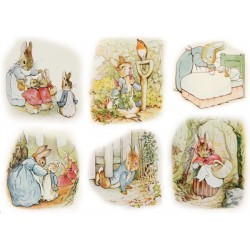 Папір для декупажу, Кролики Беатрисс Паркер, 30,8*44см, 45г/м2