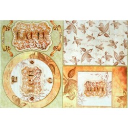 Папір для декупажу, Ароматний латте,  30,8*44см, 45г/м2