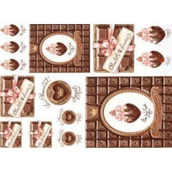 Папір для декупажу, Шоколадний настрій,  30,8*44см, 45г/м2