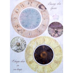 Папір для декупажу, Французькі циферблати, 30,8*44см, 45г/м2