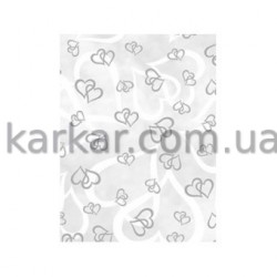 Велум напівпрозорий "Серця", Срібний, А4 (21х29,7см), 115г/м2, Heyda Велум напівпрозорий "Серця", Срібний, А4 (21х29,7см), 115г/м2, Heyda