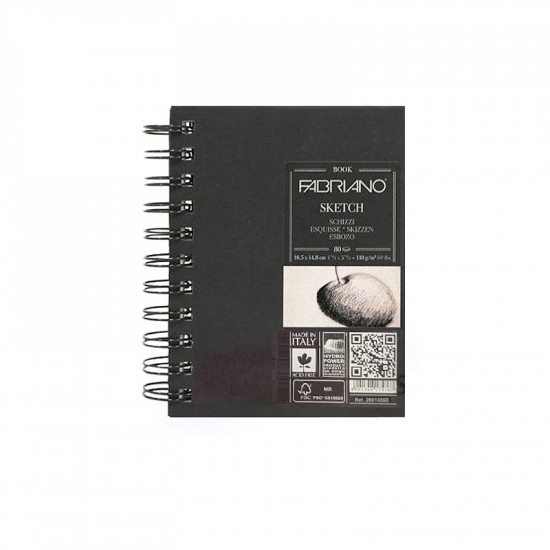 Fabriano Sketch Book А6 (10,5х14,8см), 110г/м2, 80л., на спіралі