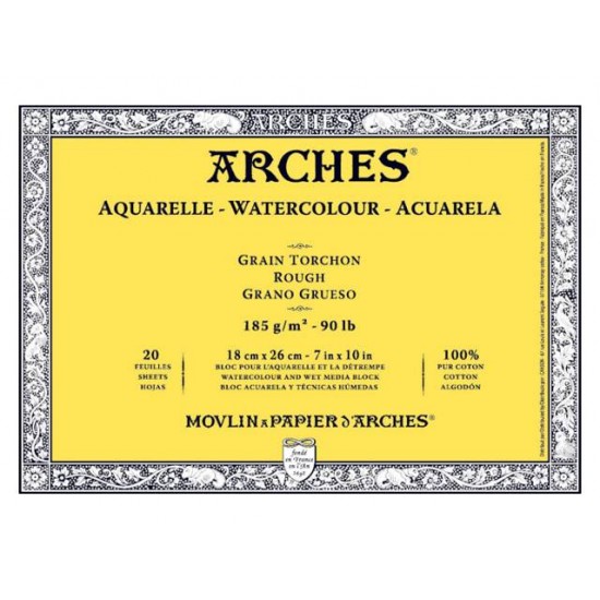 Arches блок для акварелі крупнозернистий Arches Rough Grain 185 гр, 18x26 см (20) Arches блок для акварелі крупнозернистий Arches Rough Grain 185 гр, 18x26 см (20)