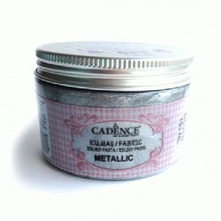 Cadence текстурна паста для тканини металік Fabric Metallic Relief Past, 150 мл, Срібло Cadence текстурна паста для тканини металік Fabric Metallic Relief Past, 150 мл, Срібло
