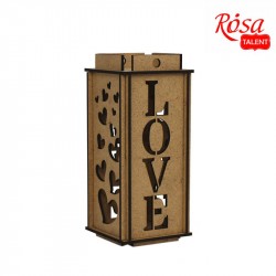 Ліхтар „Love“, ДВП,  8х8х18,6 см, ROSA TALENT