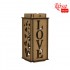 Ліхтар „Love“, ДВП,  8х8х18,6 см, ROSA TALENT