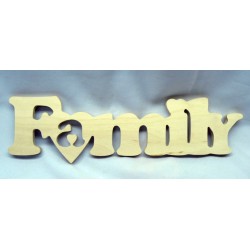 0681-Слово "Family", фанера 10мм, 35*10см 0681-Слово "Family", фанера 10мм, 35*10см