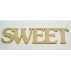 0015-Слово "SWEET", фанера 10мм, 39*9см 0015-Слово "SWEET", фанера 10мм, 39*9см