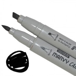 Маркер, двосторонній, Чорний, 1900B-S, Marvy