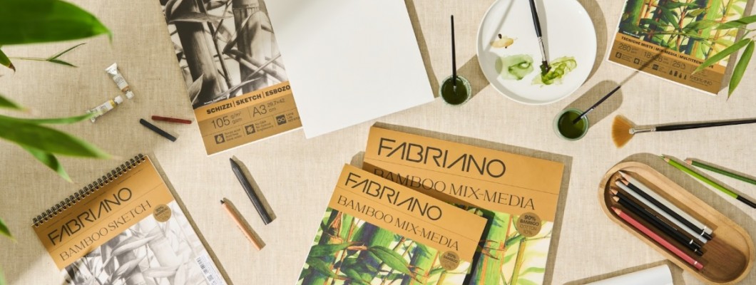 Fabriano Bamboo Mix Media — екологічний папір для експериментів з техніками. Fabriano Bamboo Mix Media — екологічний папір для експериментів з техніками.
