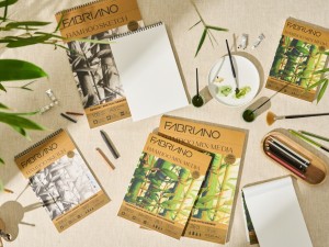 Fabriano Bamboo Mix Media — екологічний папір для експериментів з техніками. Fabriano Bamboo Mix Media — екологічний папір для експериментів з техніками.