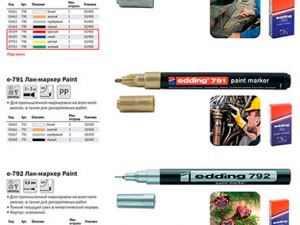 Лак-маркери Edding Лак-маркери Edding